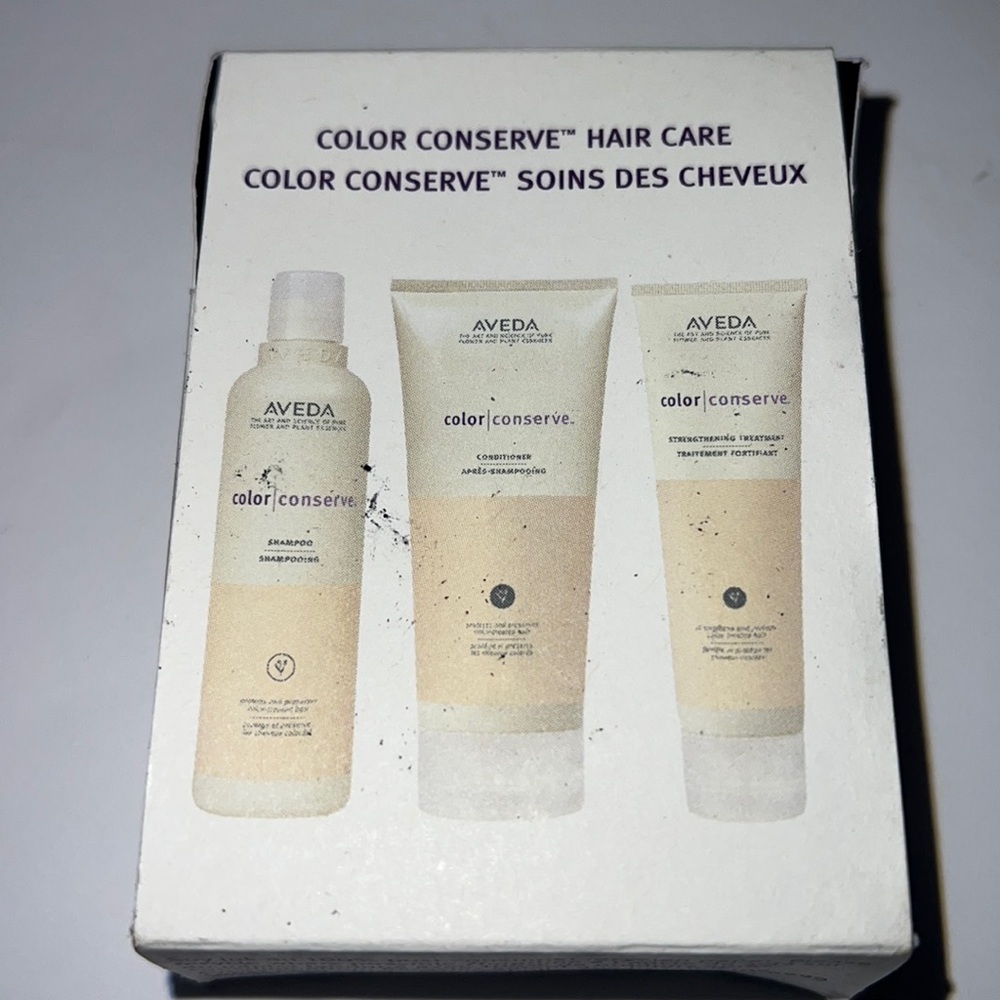 Aveda Color Conserve Hair Care Set of 3 Travel Products .34 oz / 10ml New in Box